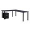 Kee Desking Kee L-Desks with Storage, 66 D X 29 H, 66 W X Wood, Metal MLSPM662442GYBPBK - alternate 1